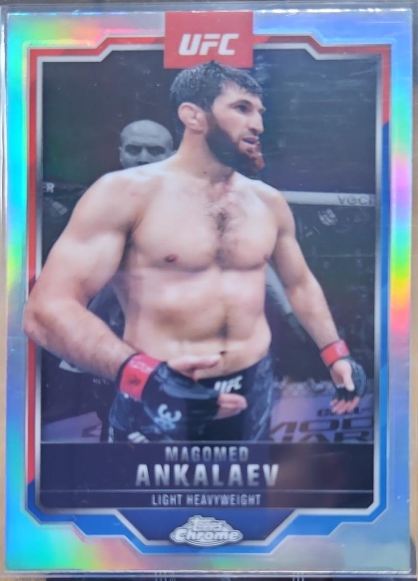 Magomed Ankalaev 2025 Topps Chrome UFC Base #21 Refractor