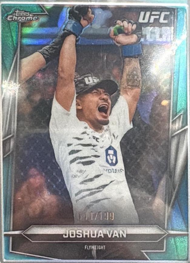 Joshua Van 2026 Topps Chrome UFC Base #15 Aqua Refractor
