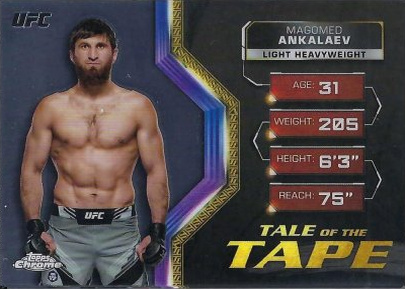 Magomed Ankalaev 2024 Topps Chrome UFC Tale of the Tape #TFT-21 Red Refractor