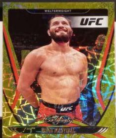 Jorge Masvidal 2021 Panini Chronicles UFC Base Certified #138 Asia Gold