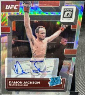 Damon Jackson 2023 Panini Donruss Optic UFC Base Rated Rookies Signatures #104 Holo