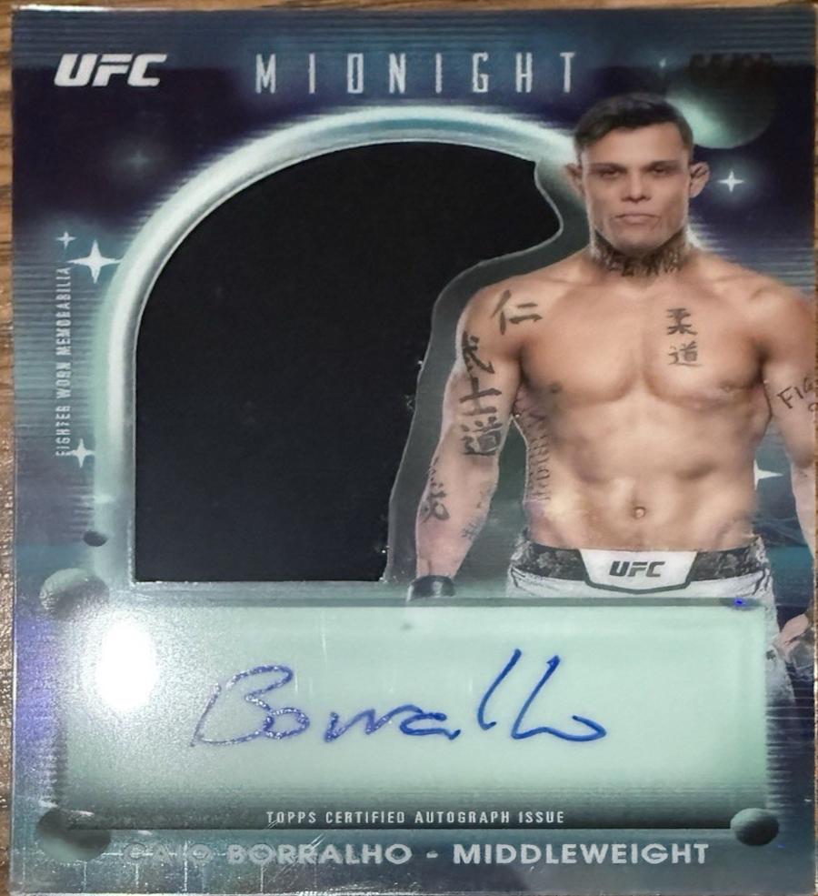 Caio Borralho 2025 Topps Midnight UFC Relic Autographs #VRA-CB Twilight