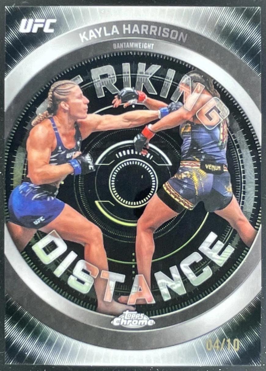 Kayla Harrison 2026 Topps Chrome UFC Striking Distance #SD-8 Black Refractor
