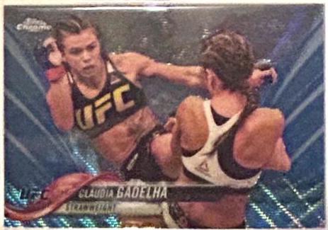 Claudia Gadelha 2018 Topps Chrome UFC Base #47 Blue Wave