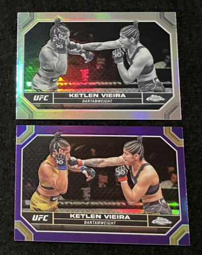 Ketlen Vieira 2024 Topps Chrome UFC Base #111 Negative Refractor