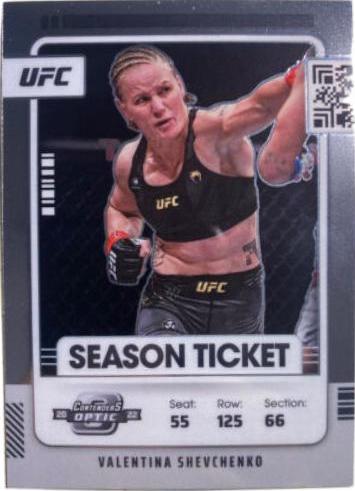 Valentina Shevchenko 2022 Panini Chronicles UFC Base Contenders Optic Season Ticket #364 Bronze