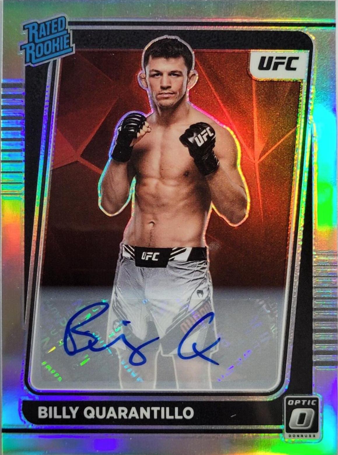 Billy Quarantillo 2022 Panini Donruss Optic UFC Base Rated Rookies Signatures #107 Holo