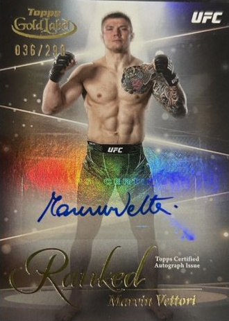Marvin Vettori 2024 Topps Gold Label UFC Ranked Ink #RIK-MVI Gold