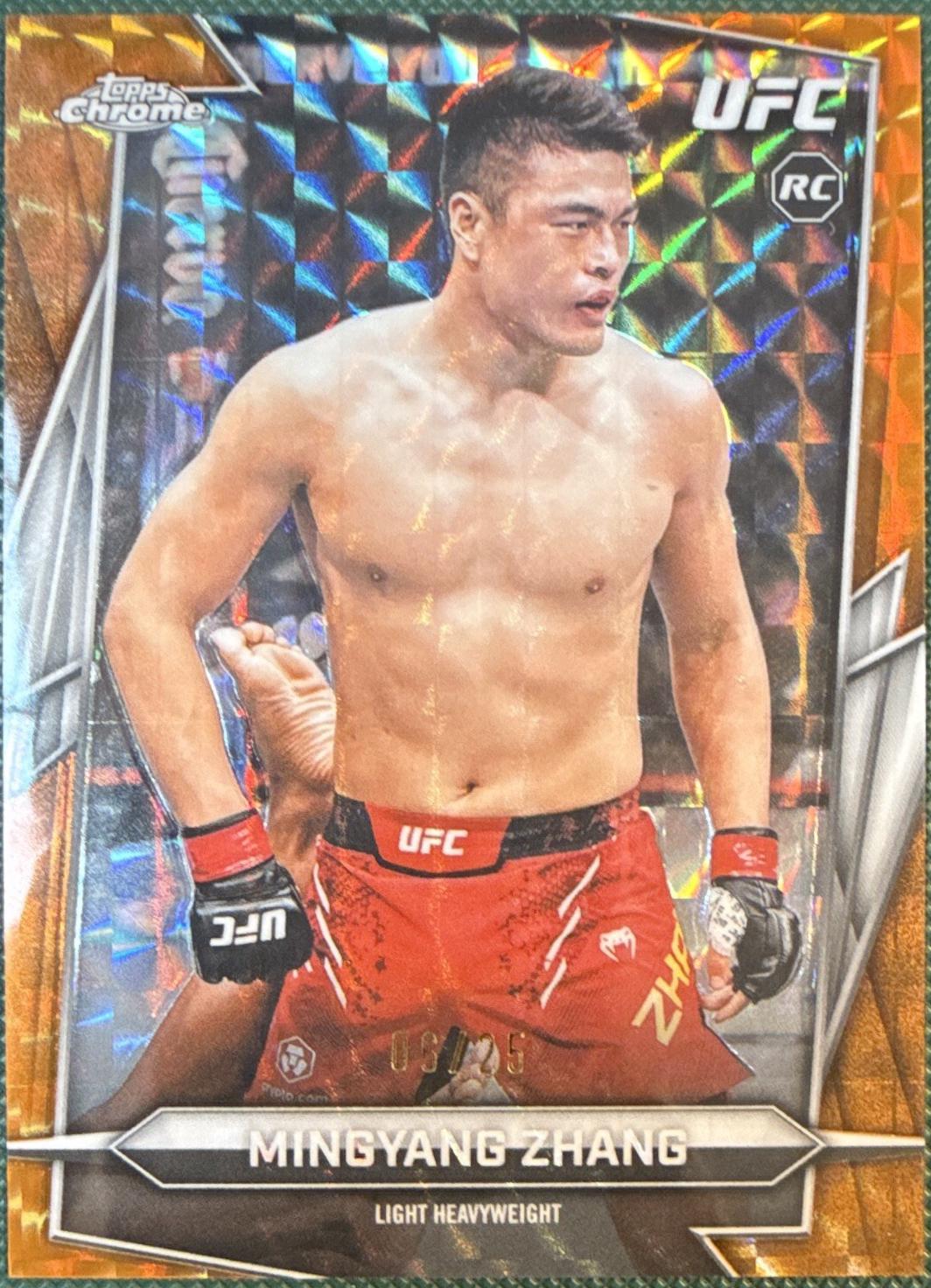 Mingyang Zhang 2026 Topps Chrome UFC Base #177 Orange Refractor