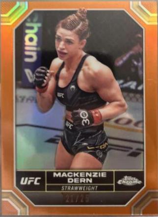 Mackenzie Dern 2024 Topps Chrome UFC Base #117 Orange Refractor