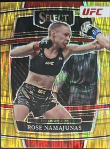 Rose Namajunas 2022 Panini Select UFC Octagonside #261 Gold Flash