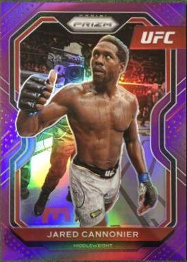 Jared Cannonier 2022 Panini Prizm UFC Base #155 Purple