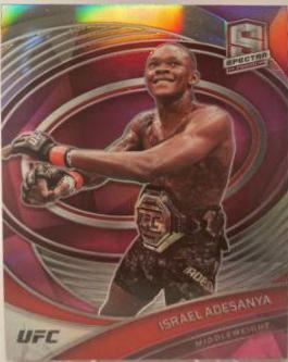 Israel Adesanya 2021 Panini Chronicles UFC Base Spectra #299 Purple