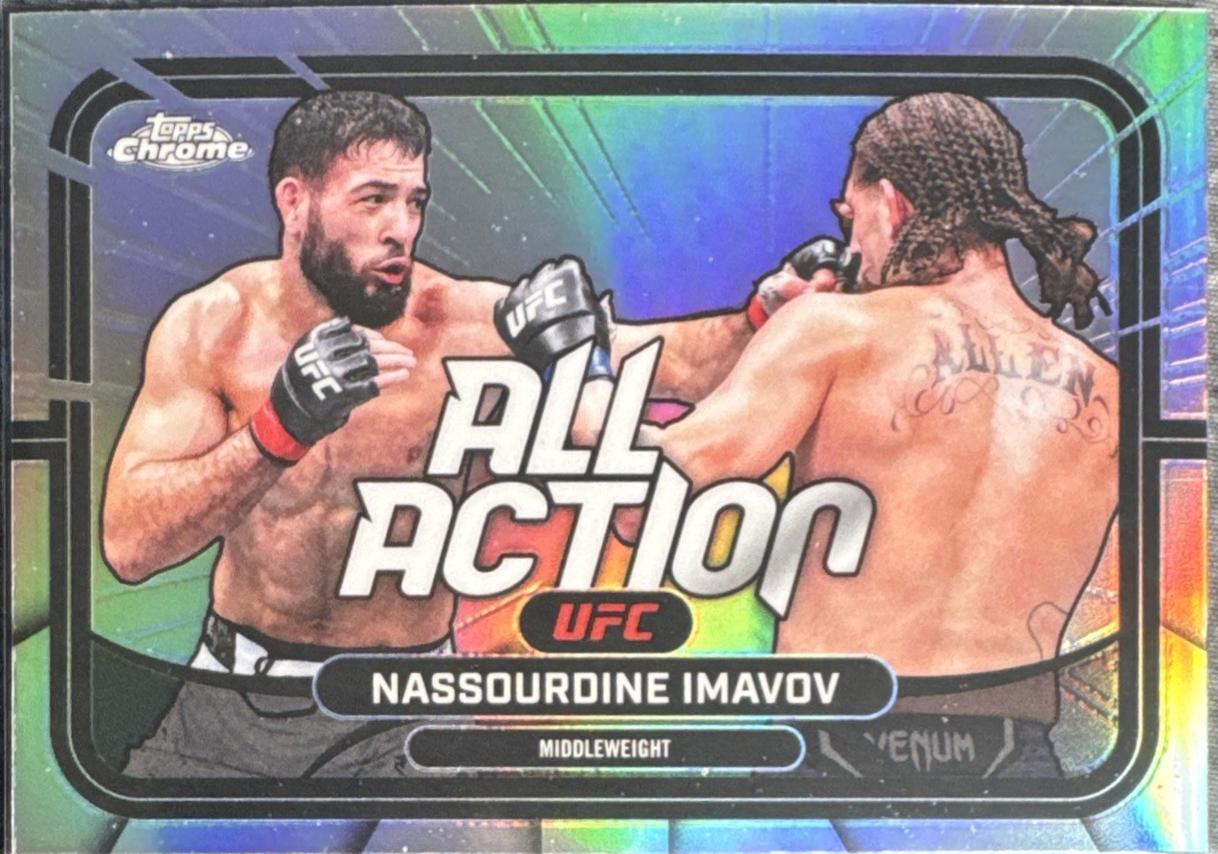 Nassourdine Imavov 2026 Topps Chrome UFC All-Action #AA-9 Geometric Refractor