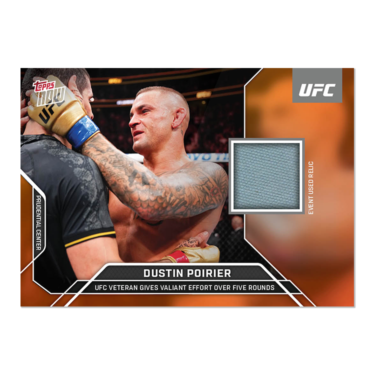 Dustin Poirier Topps Now UFC Event-used Mat Relics #9 Orange