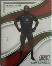 Leon Edwards 2023 Panini Immaculate Collection UFC Base #9 Green