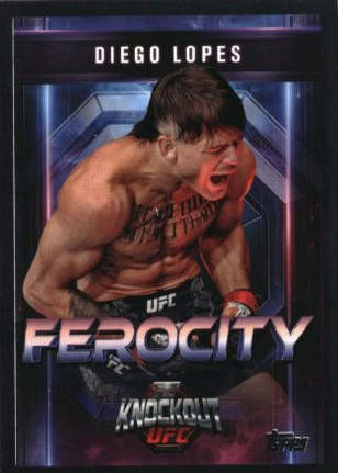 Diego Lopes 2025 Topps Knockout UFC Ferocity #FE-30 Platinum