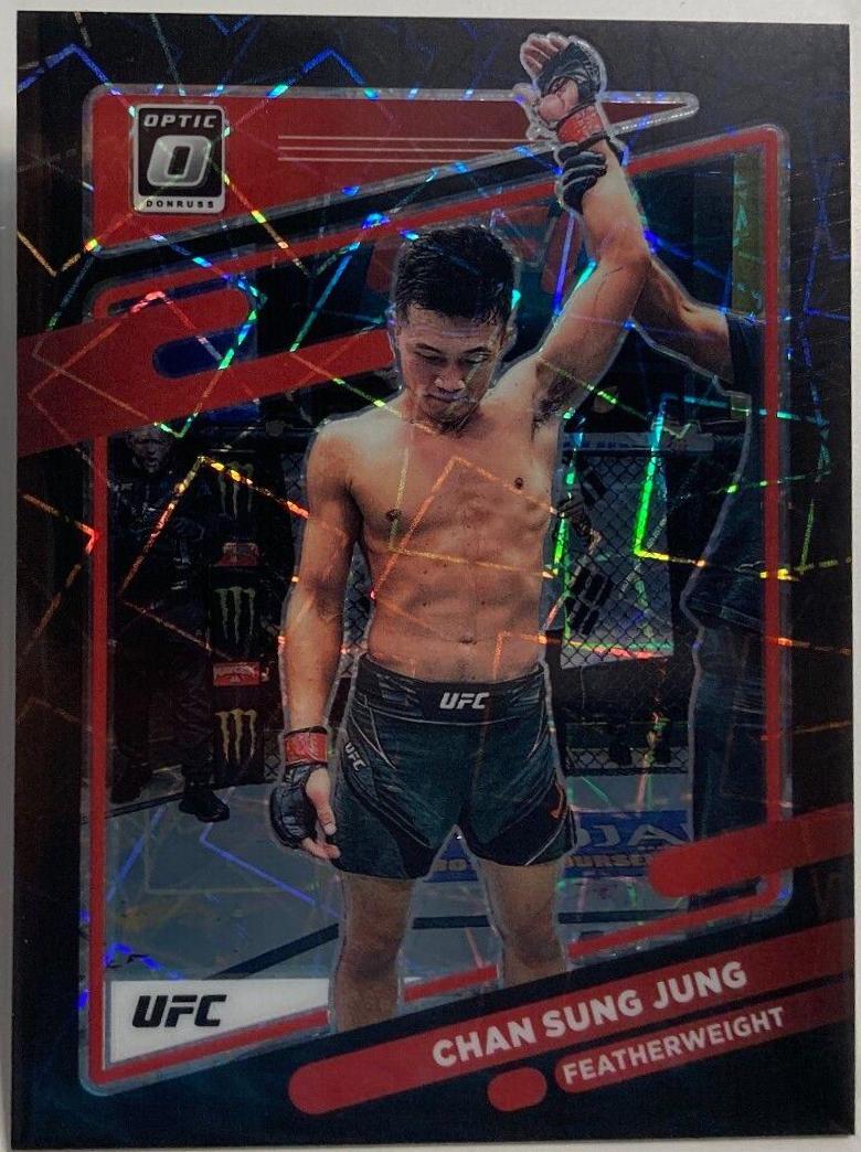 Chan Sung Jung 2022 Panini Donruss Optic UFC Base #78 Black Velocity