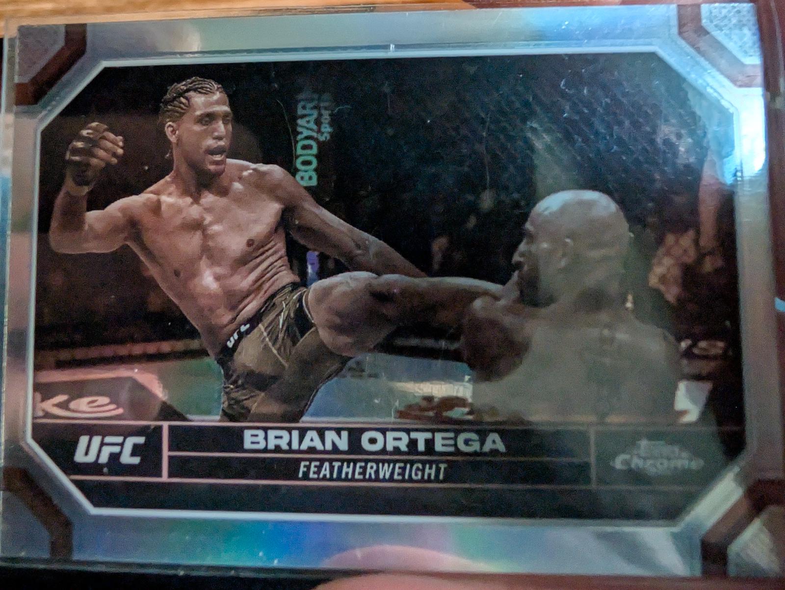 Brian Ortega 2024 Topps Chrome UFC Base #33 Sepia Refractor