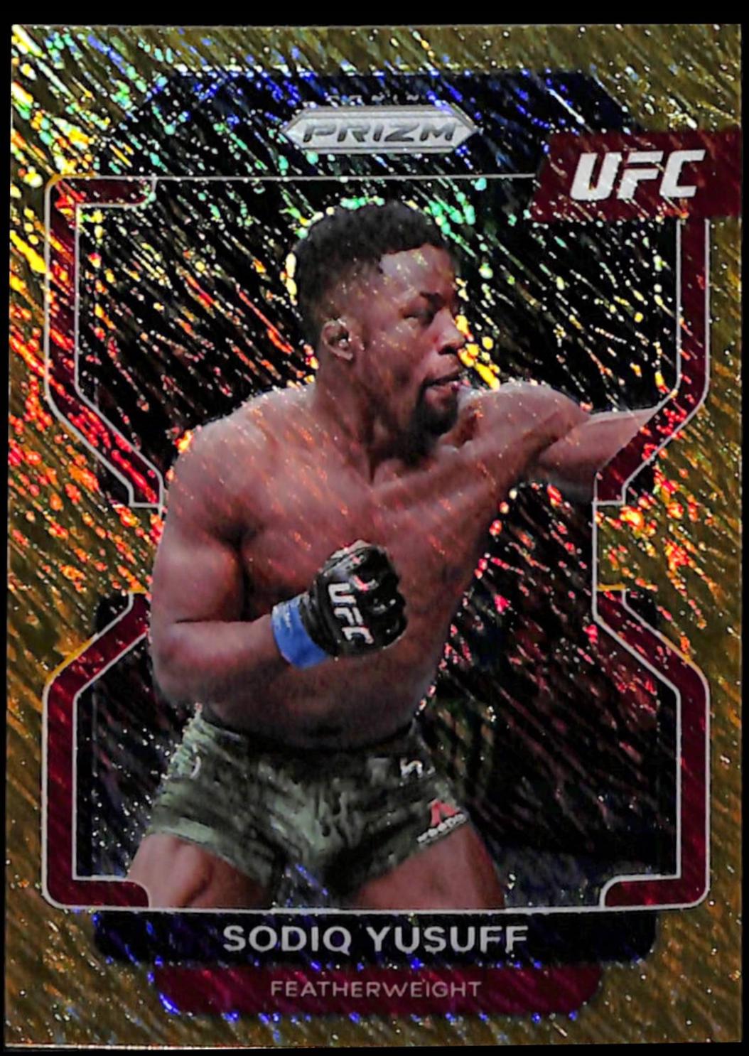Sodiq Yusuff 2022 Panini Prizm UFC Base #192 Gold Shimmer