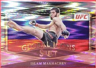 Islam Makhachev 2022 Panini Select UFC Global Icons #16 Silver