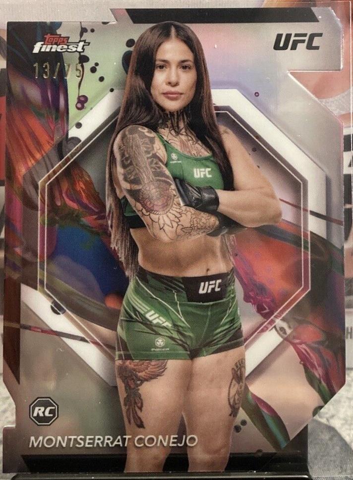 Montserrat Conejo 2024 Topps Finest UFC Base Common #14 Die-Cut Refractor