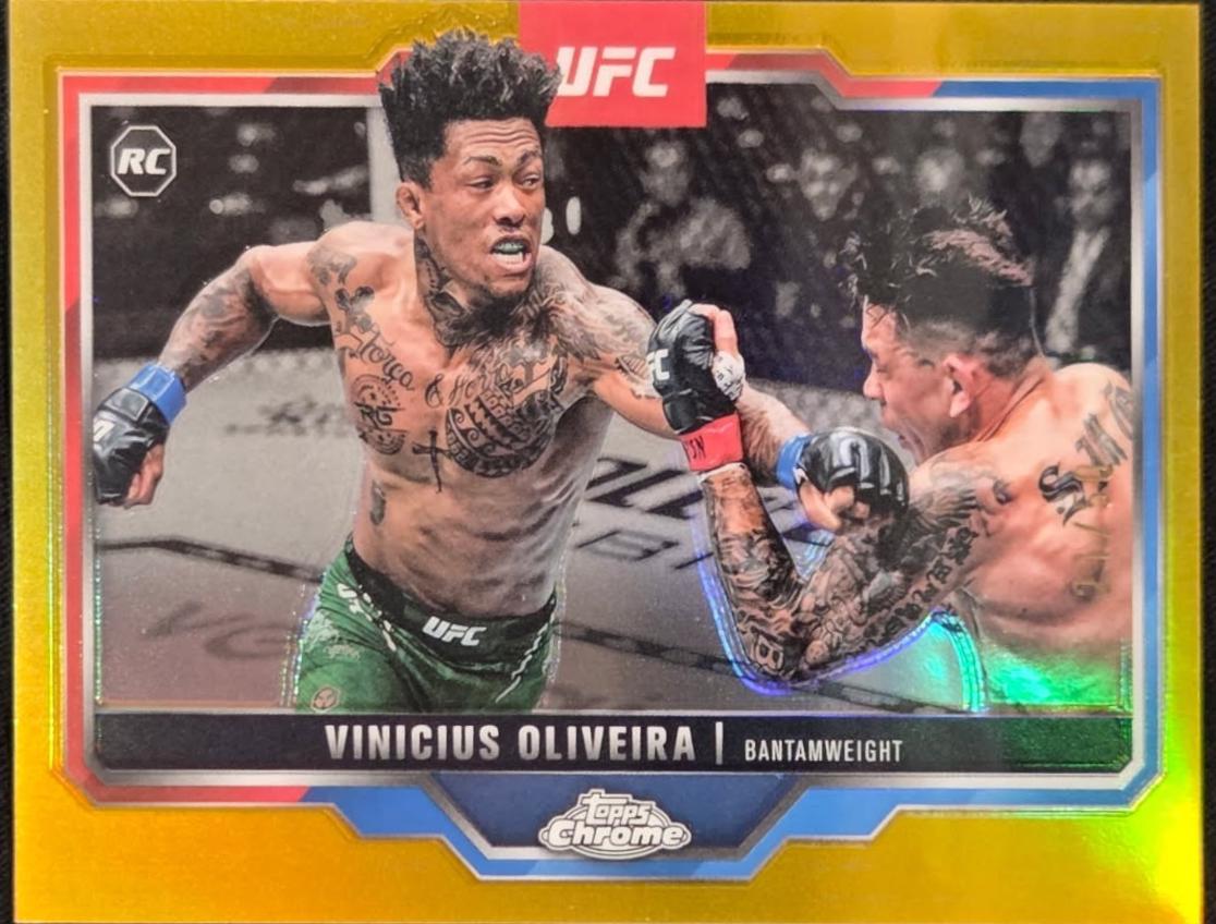 Vinicius Oliveira 2025 Topps Chrome UFC Base #9 Gold Refractor