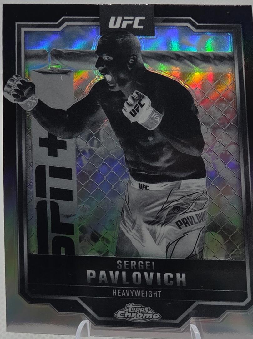 Sergei Pavlovich 2025 Topps Chrome UFC Base #148 Negative Refractor