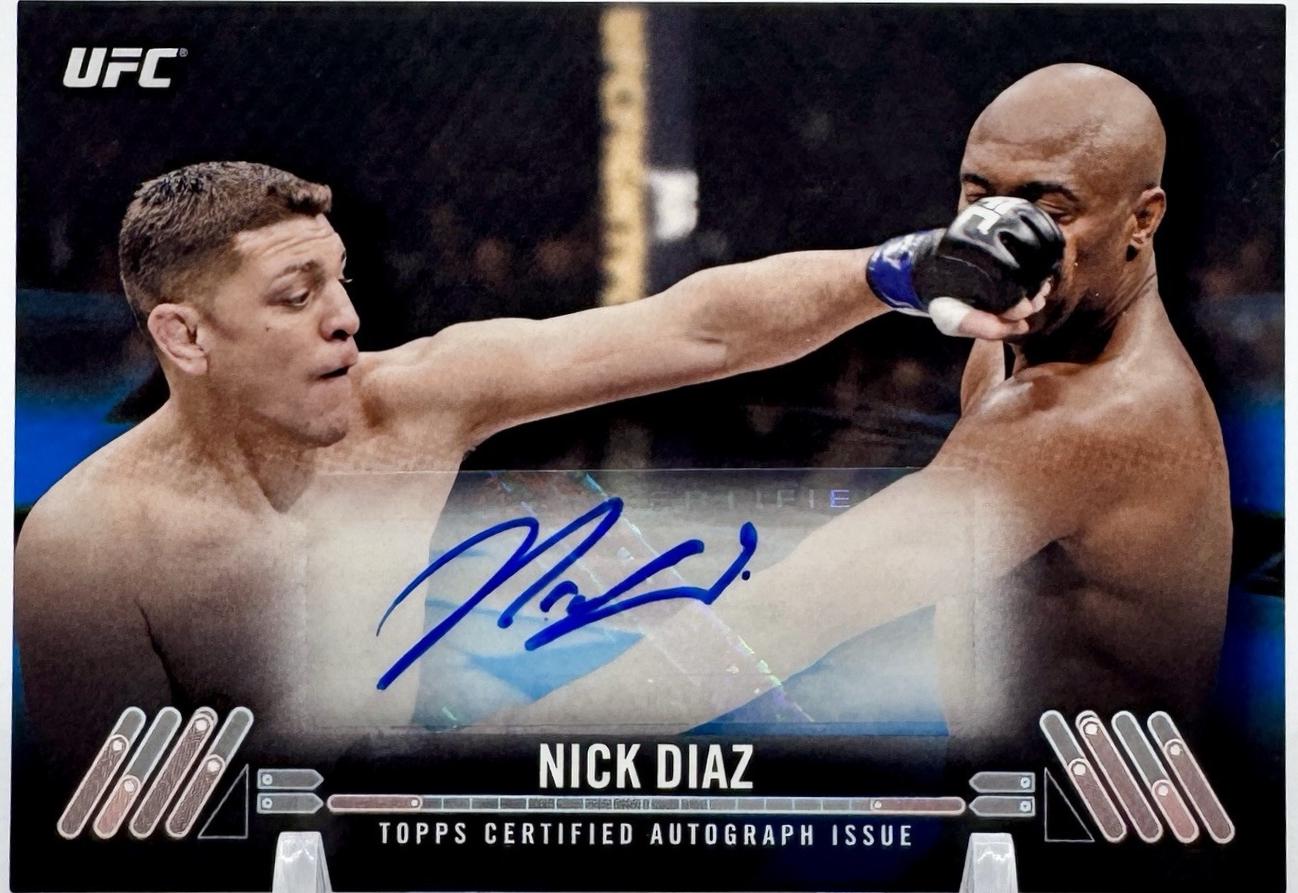 Nick Diaz 2017 Topps UFC Knockout Knockout Autographs #KA-NDI Blue