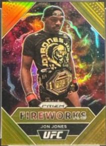 Jon Jones 2021 Panini Prizm UFC Fireworks #9 Gold