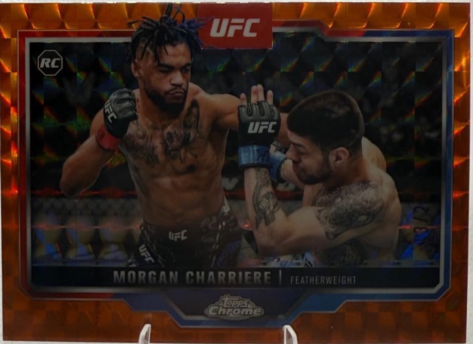 Morgan Charriere 2025 Topps Chrome UFC Base #37 Orange Geometric Refractor