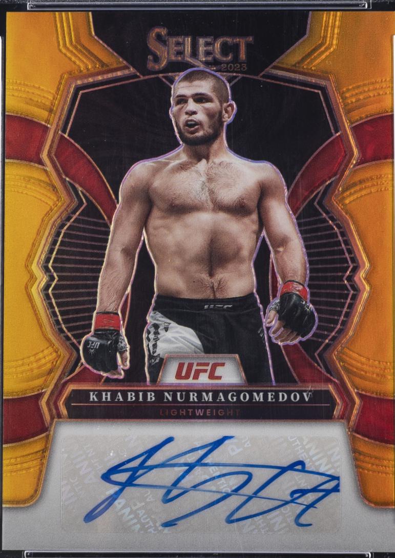 Khabib Nurmagomedov 2023 Panini Select UFC Signatures #8 Gold