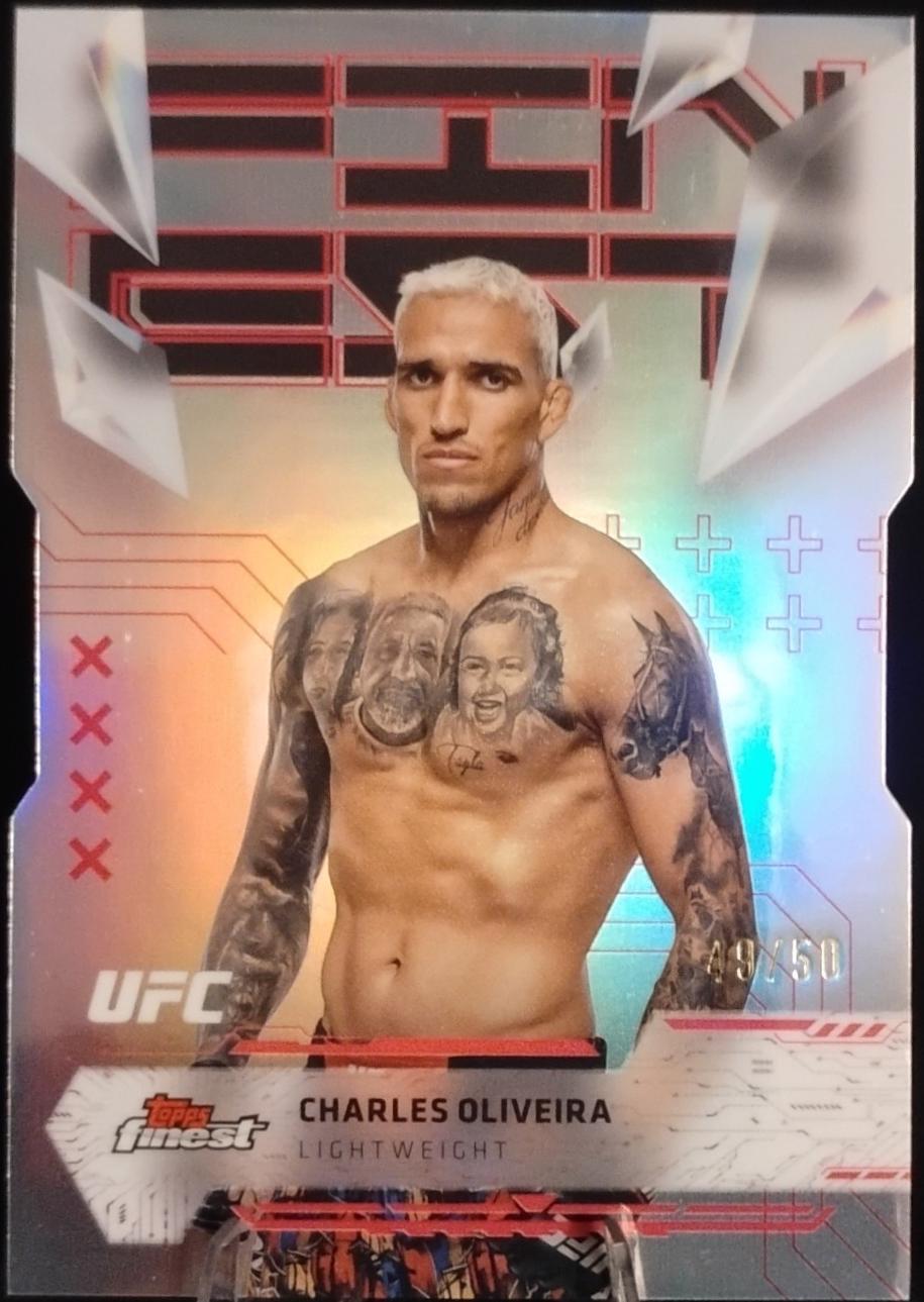 Charles Oliveira 2025 Topps Finest UFC Base Uncommon #189 Die Cut