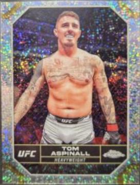 Tom Aspinall 2024 Topps Chrome UFC Base #187 Speckle Refractor