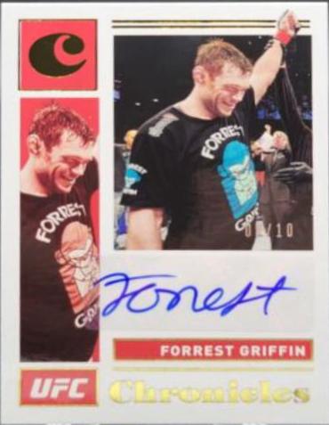 Forrest Griffin 2021 Panini Chronicles UFC Chronicles Signatures #9 Gold
