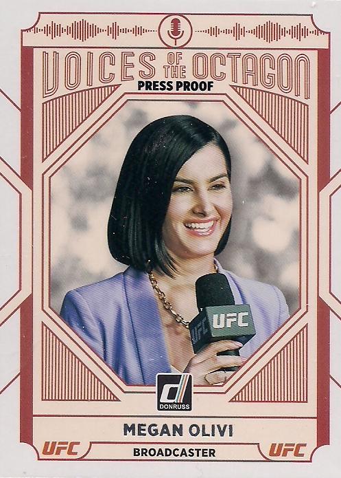 Megan Olivi 2022 Panini Donruss UFC Base #223 Press Proof Purple