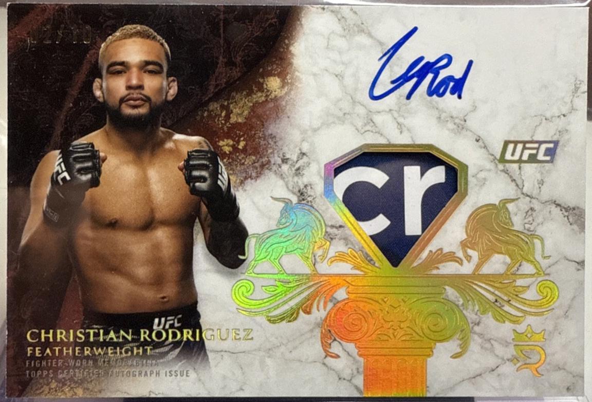 Christian Rodriguez 2025 Topps Royalty UFC Royalty Relic Signatures #RYR-CR Green