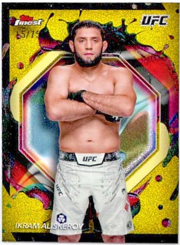 Ikram Aliskerov 2024 Topps Finest UFC Base Rare #278 Gold Shimmer Refractor