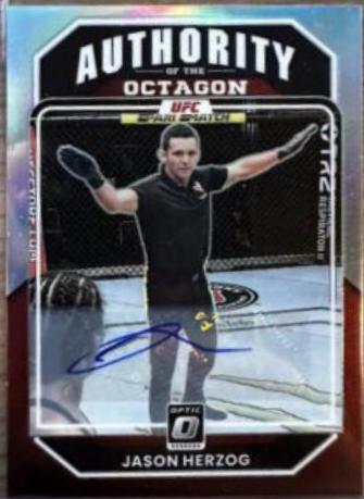 Jason Herzog 2023 Panini Donruss Optic UFC Authority of the Octagon Signatures #150 Holo