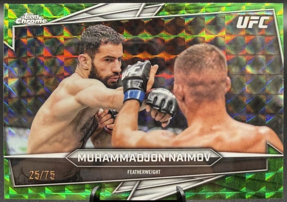 Muhammadjon Naimov 2026 Topps Chrome UFC Base #51 Green Geometric Refractor