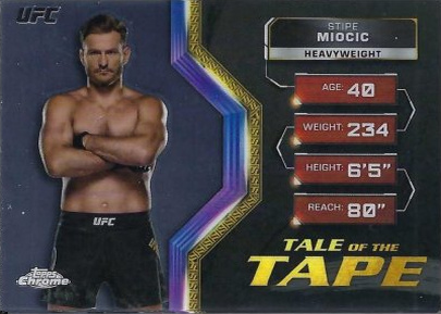 Stipe Miocic 2024 Topps Chrome UFC Tale of the Tape #TFT-24 Superfractor