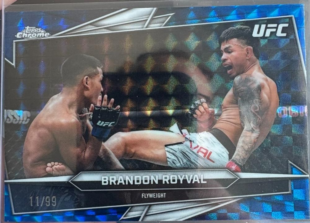 Brandon Royval 2026 Topps Chrome UFC Base #54 Blue Geometric Refractor