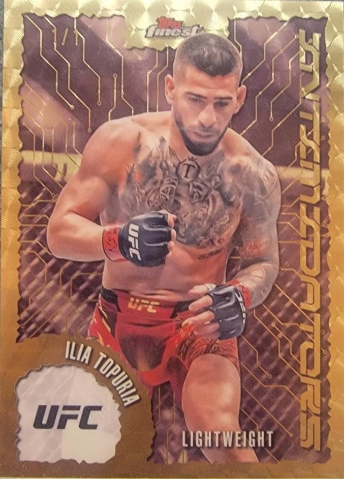 Ilia Topuria 2025 Topps Finest UFC Intimidators #IT-3 Superfractor