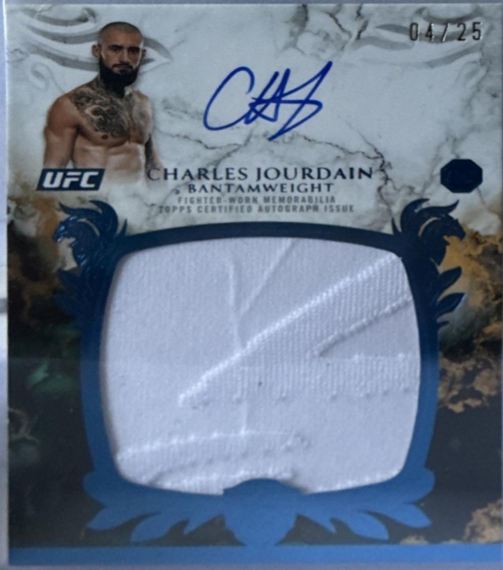 Charles Jourdain 2025 Topps Royalty UFC Rookie Relic Autographs #RRA-CJ Blue