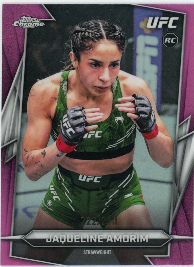 Jaqueline Amorim 2026 Topps Chrome UFC Base #182 Pink Refractor