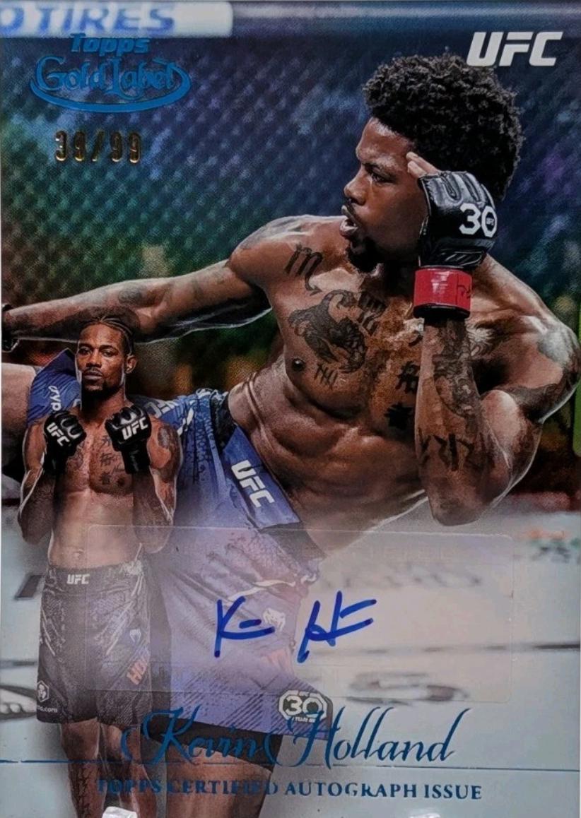 Kevin Holland 2024 Topps Gold Label UFC Gold Label Autographs #GLA-KHO Blue