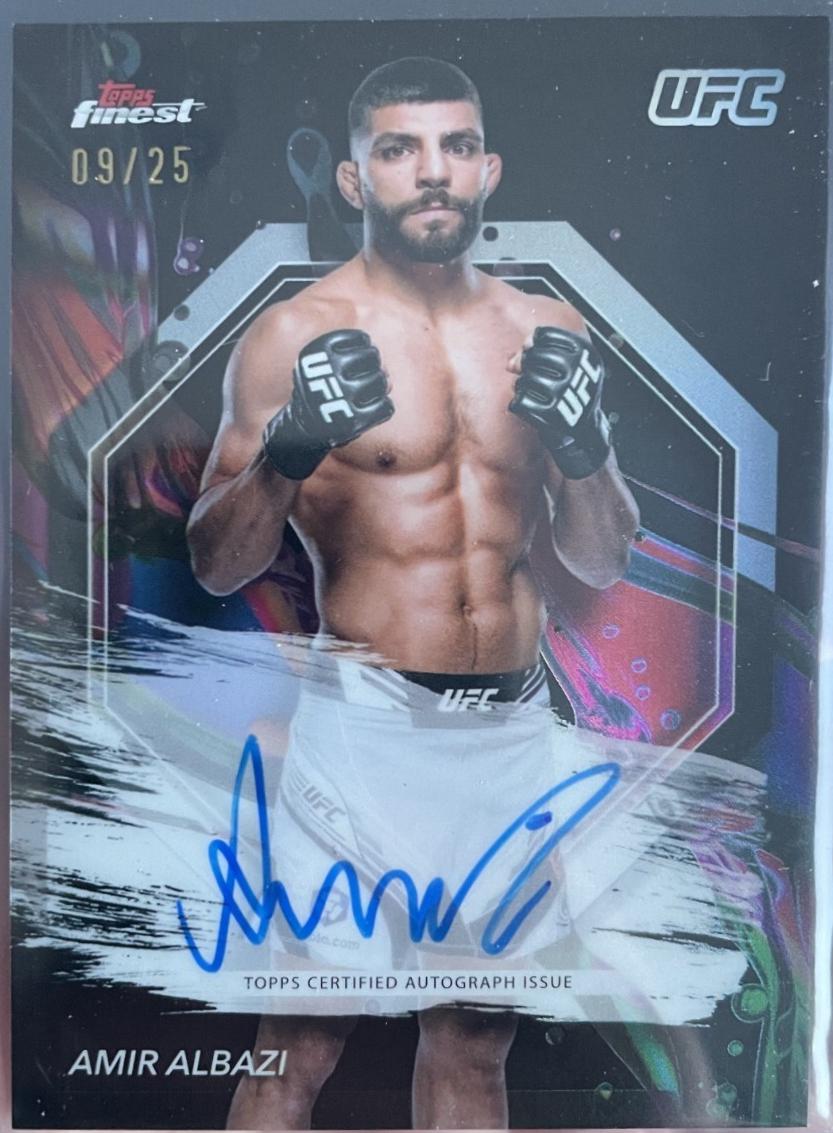 Amir Albazi 2024 Topps Finest UFC Finest Autographs #FA-AAI Black Refractor