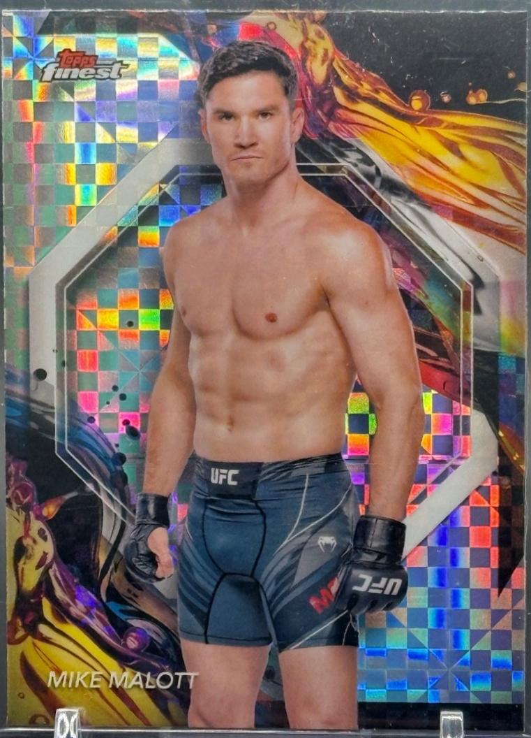 Mike Malott 2024 Topps Finest UFC Base Uncommon #154 Checkerboard Refractor