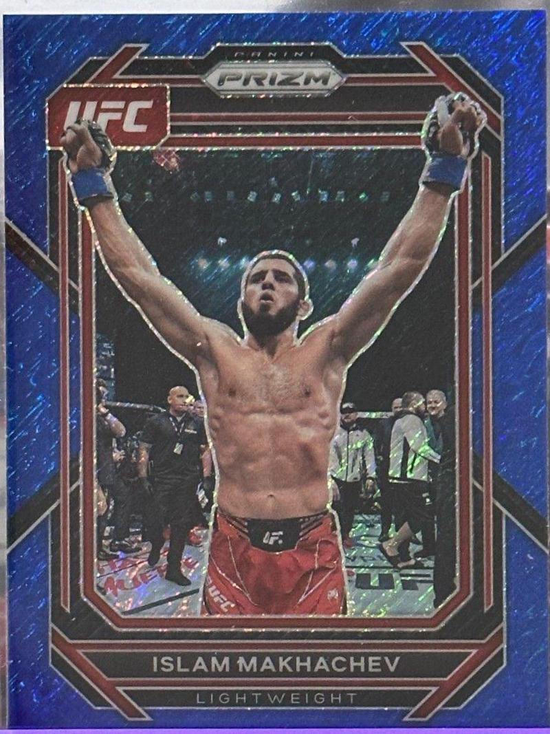 Islam Makhachev 2023 Panini Prizm UFC Base #177 Blue Shimmer