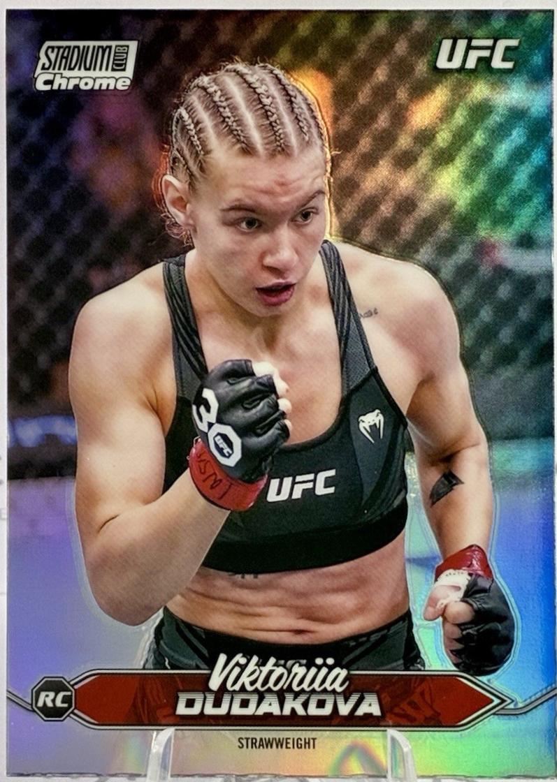 Viktoriia Dudakova 2025 Topps Stadium Club UFC Base Chrome #C-124 Refractor